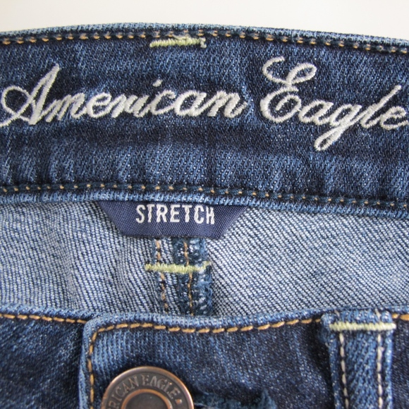 American Eagle Skinny Stretch Dark Blue Denim Jean - Picture 3 of 8